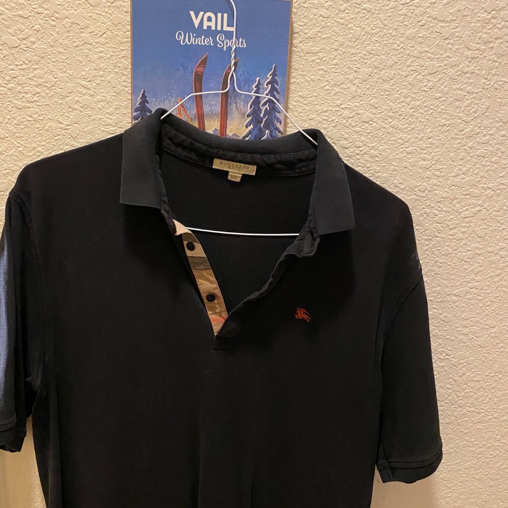 Authentic black Burberry polo